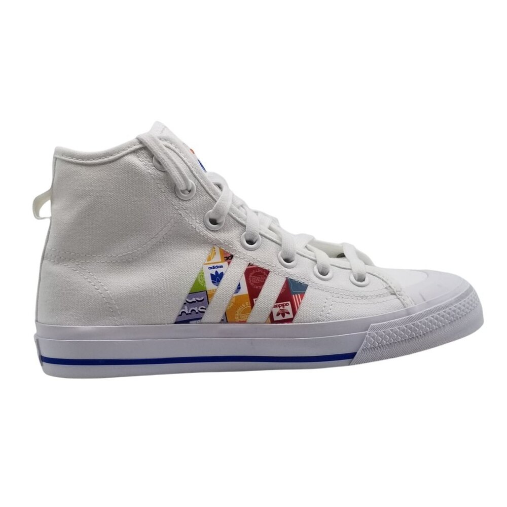 Adidas Originals Nizza Hi RF Mens 5.5 White Multi High‎ Top Sneakers GX2712